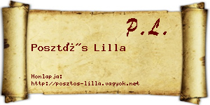 Posztós Lilla névjegykártya