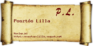 Posztós Lilla névjegykártya